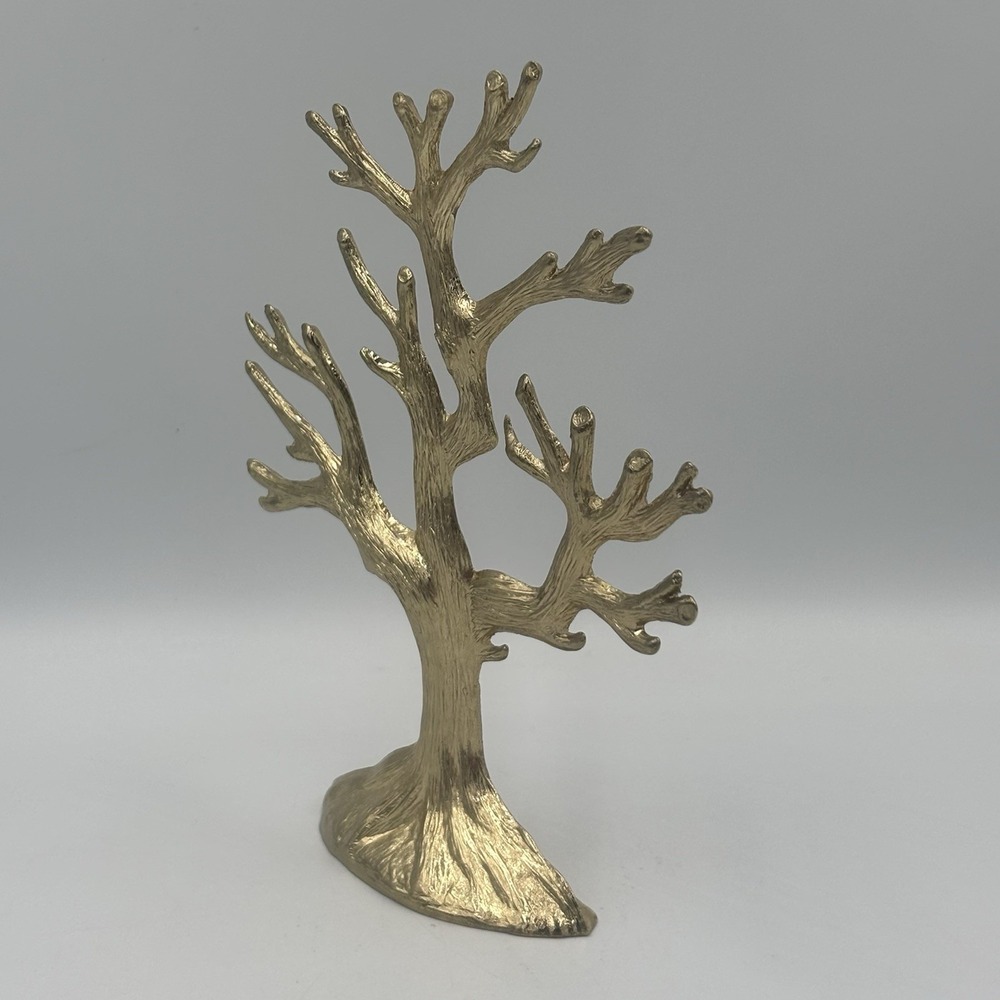 Vintage 1970's Cast Metal Gold Finish Jewelry Charms Accessory Tree BY SEARS - Picture 6 of 9
